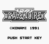 Cave Noire title screen for GameBoy